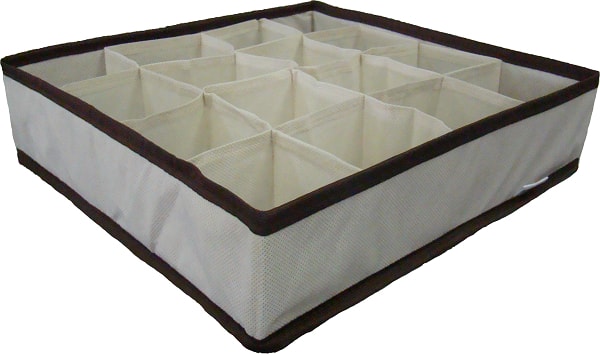 ORGANIZADOR DE GAVETA 36X10x36 10002 bege e marrom