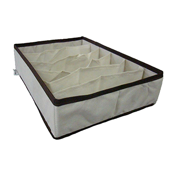 ORGANIZADOR DE GAVETA 27x10x36 bege e marrom 10005