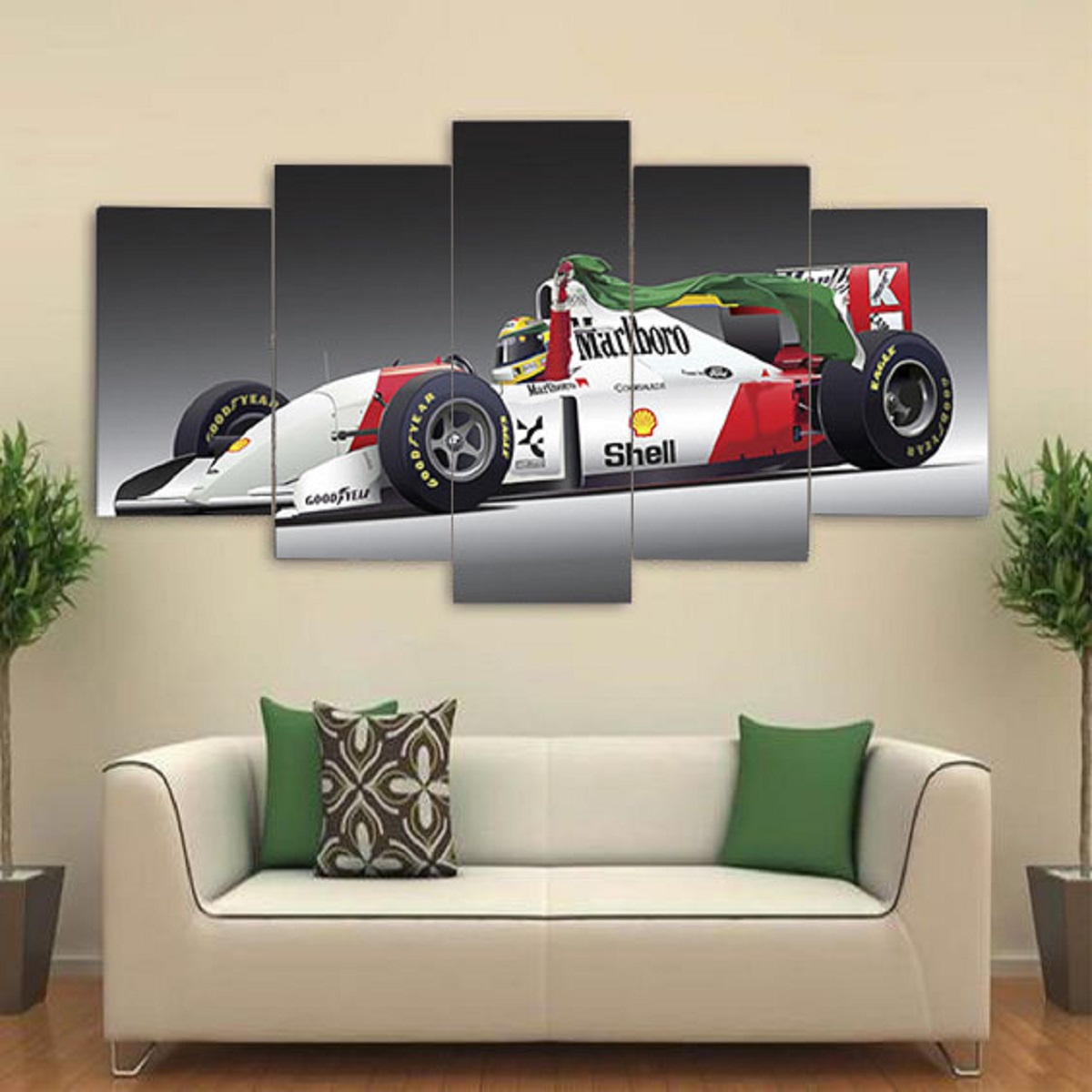 Quadro Decorativo 19001mod225 Mosaico Carro 19001