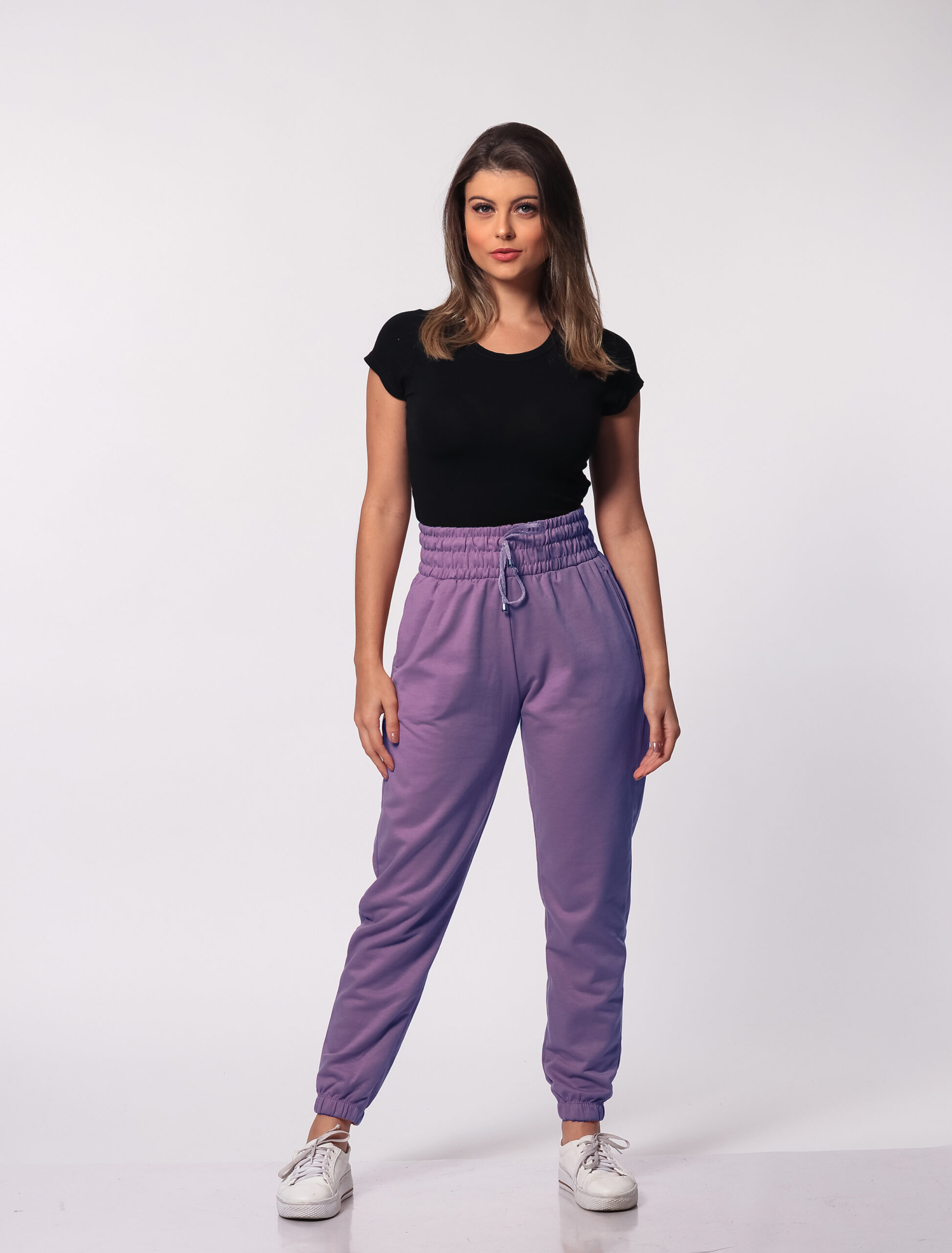 Calça Feminina 16042lilas Adulto Jogger Lilas 16042