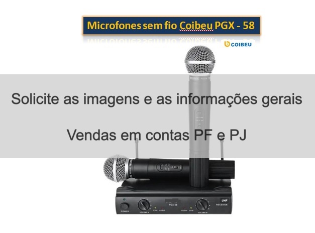 Microfones Pgx58 Sem fio Karaoke Palestras 2 peças Bivolt 21010