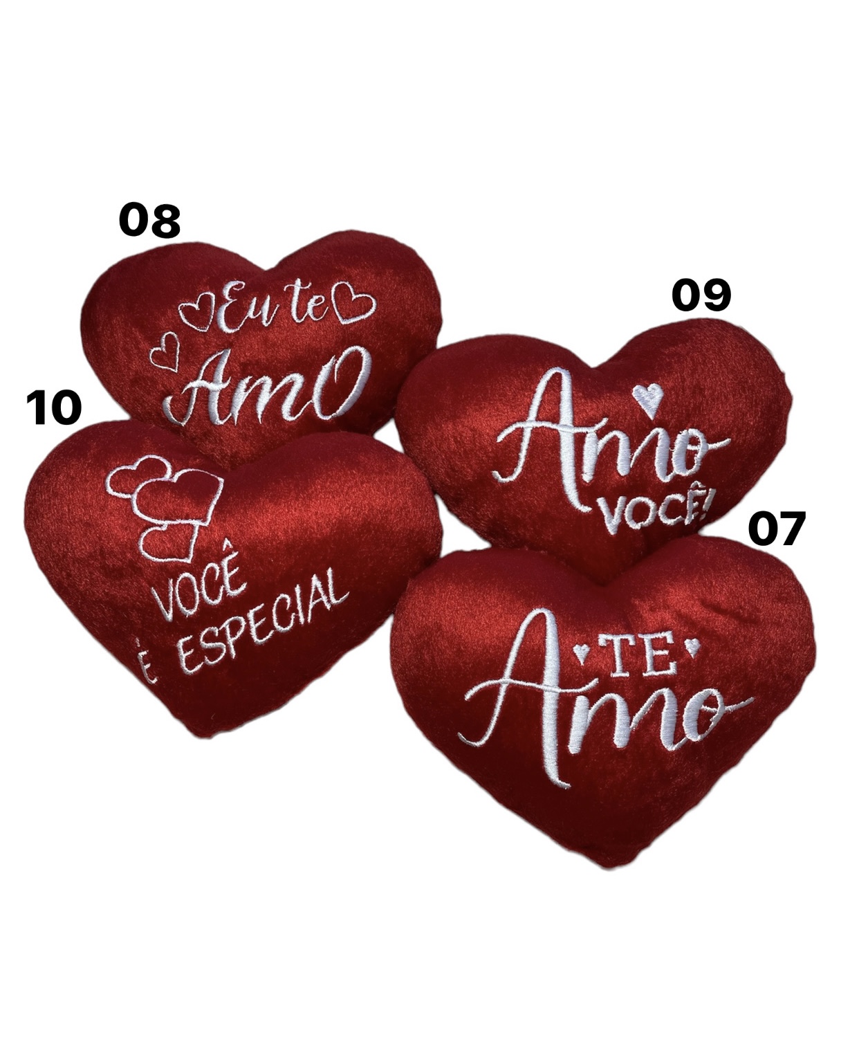 Coração 28001amor de Pelucia Amor 25×15 kit 10 peças