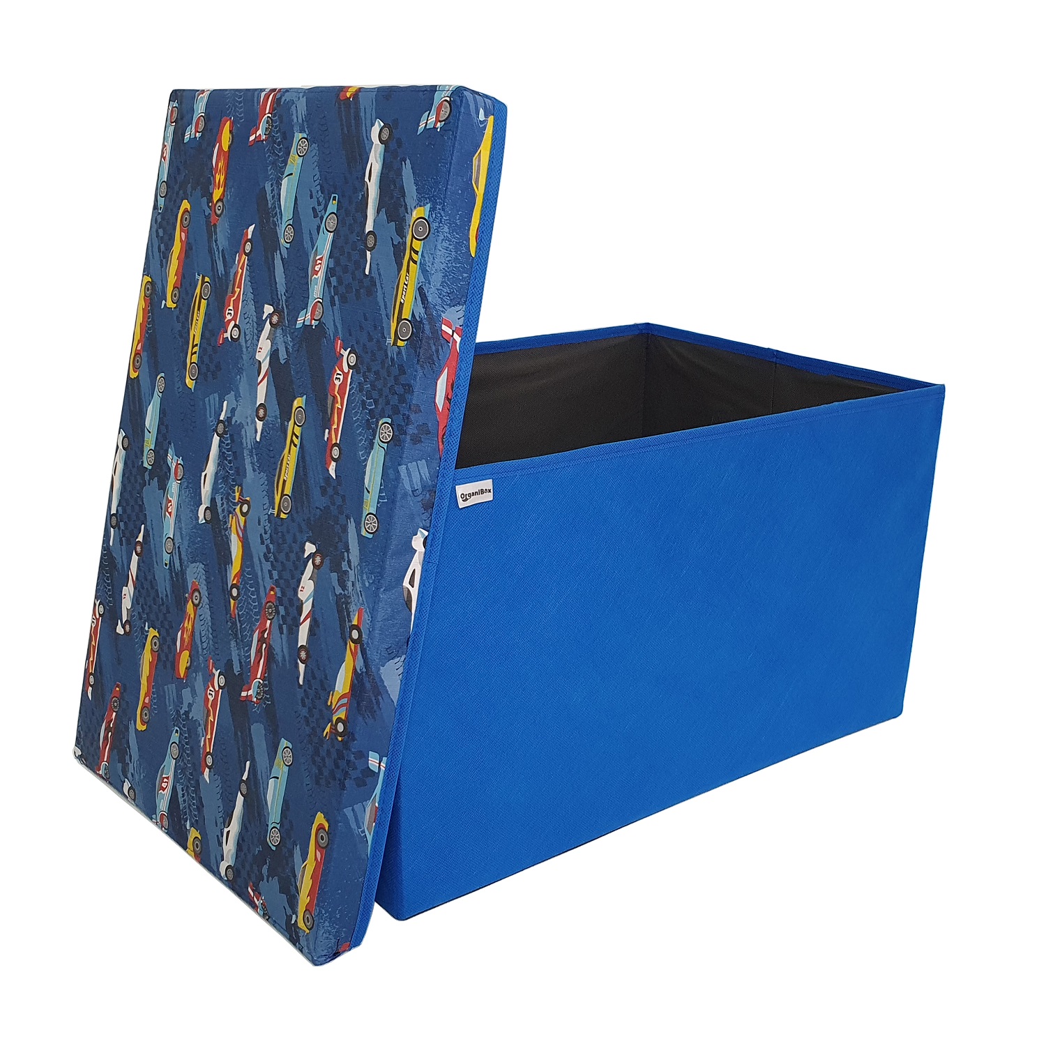 Cesto 10028azul bau porta brinquedo infantil