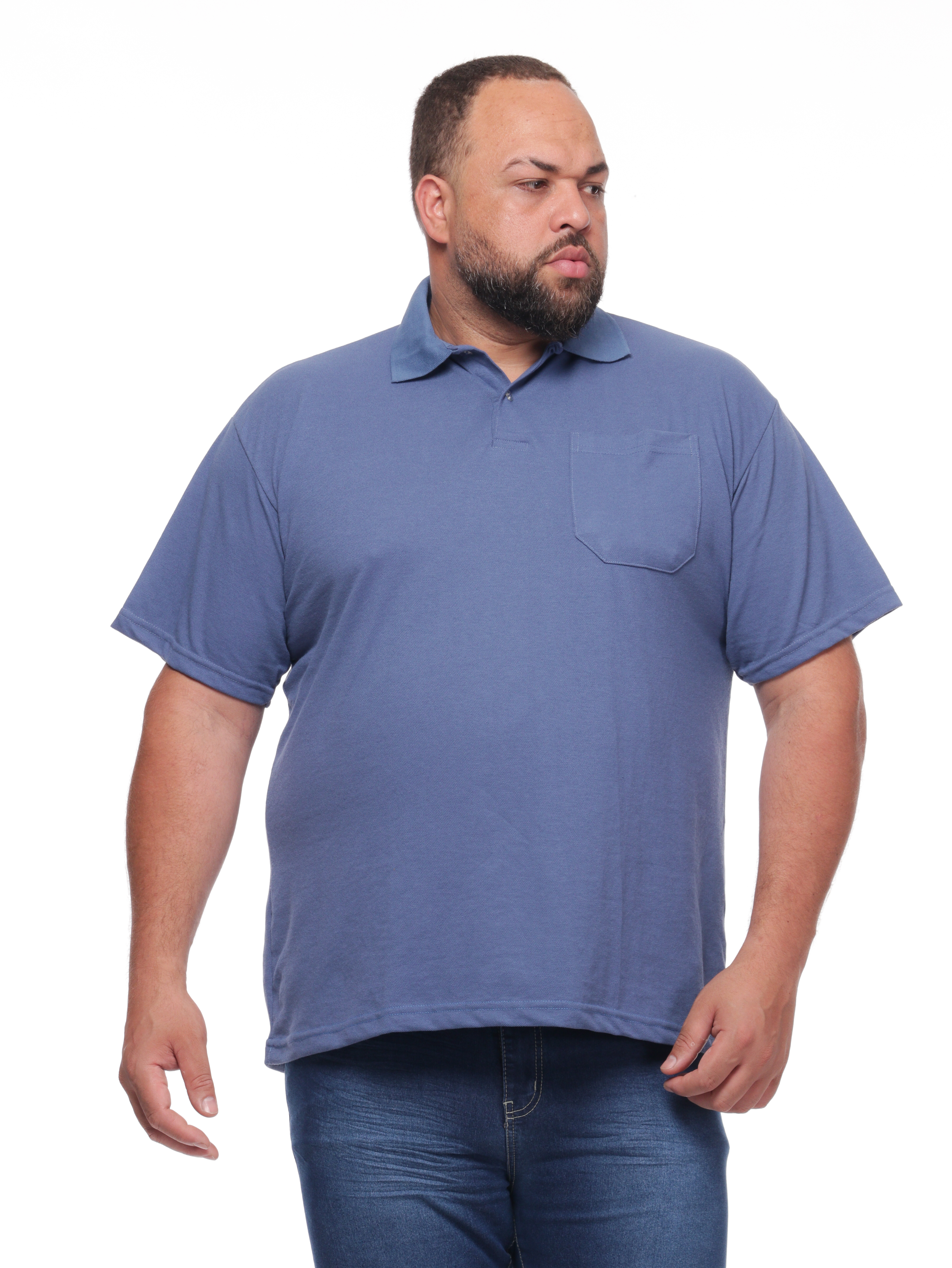 Polo 6074azul Masculina Plus Size azul 6074