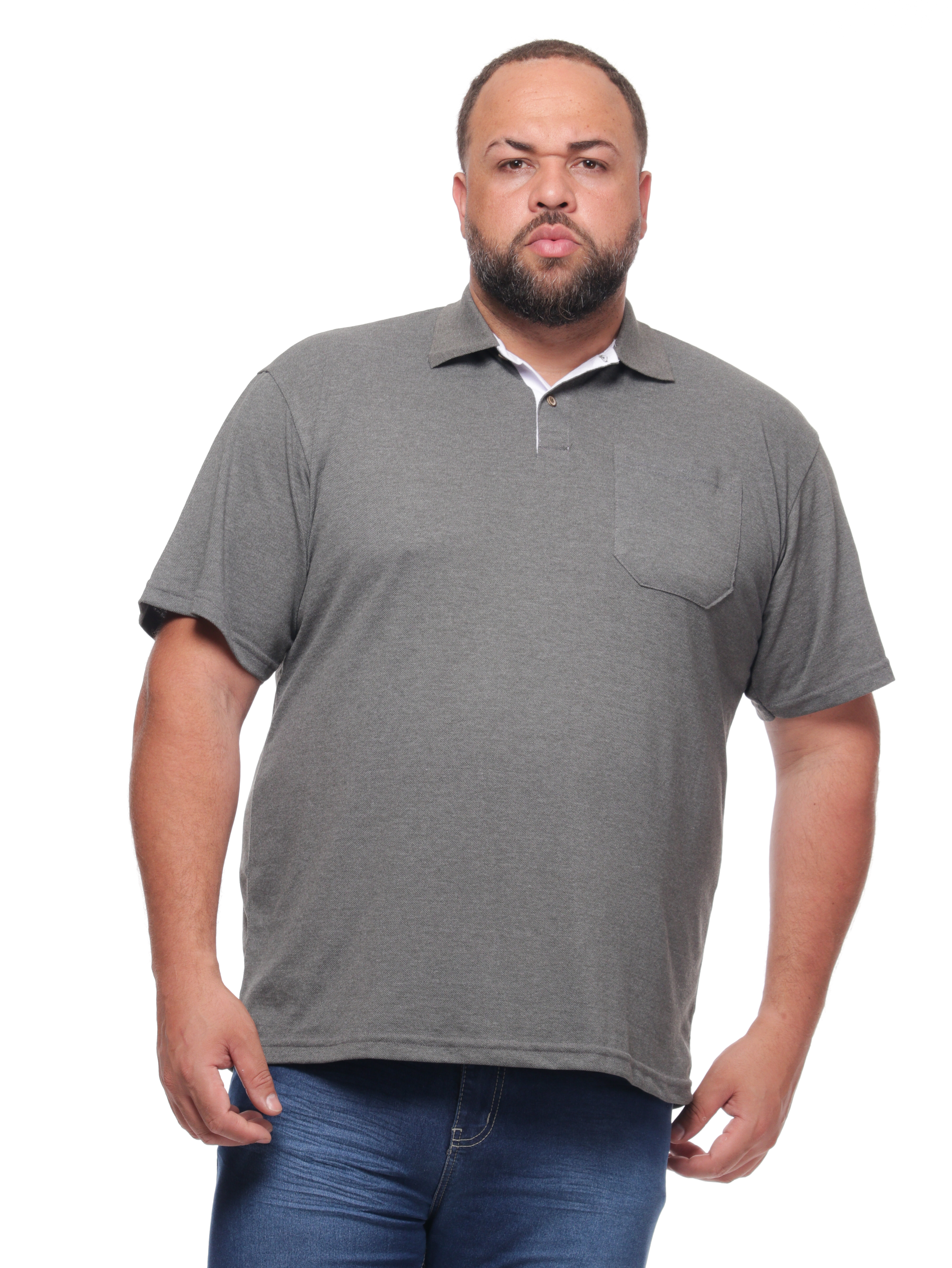 Polo 6074verde Masculina Plus Size verde 6074