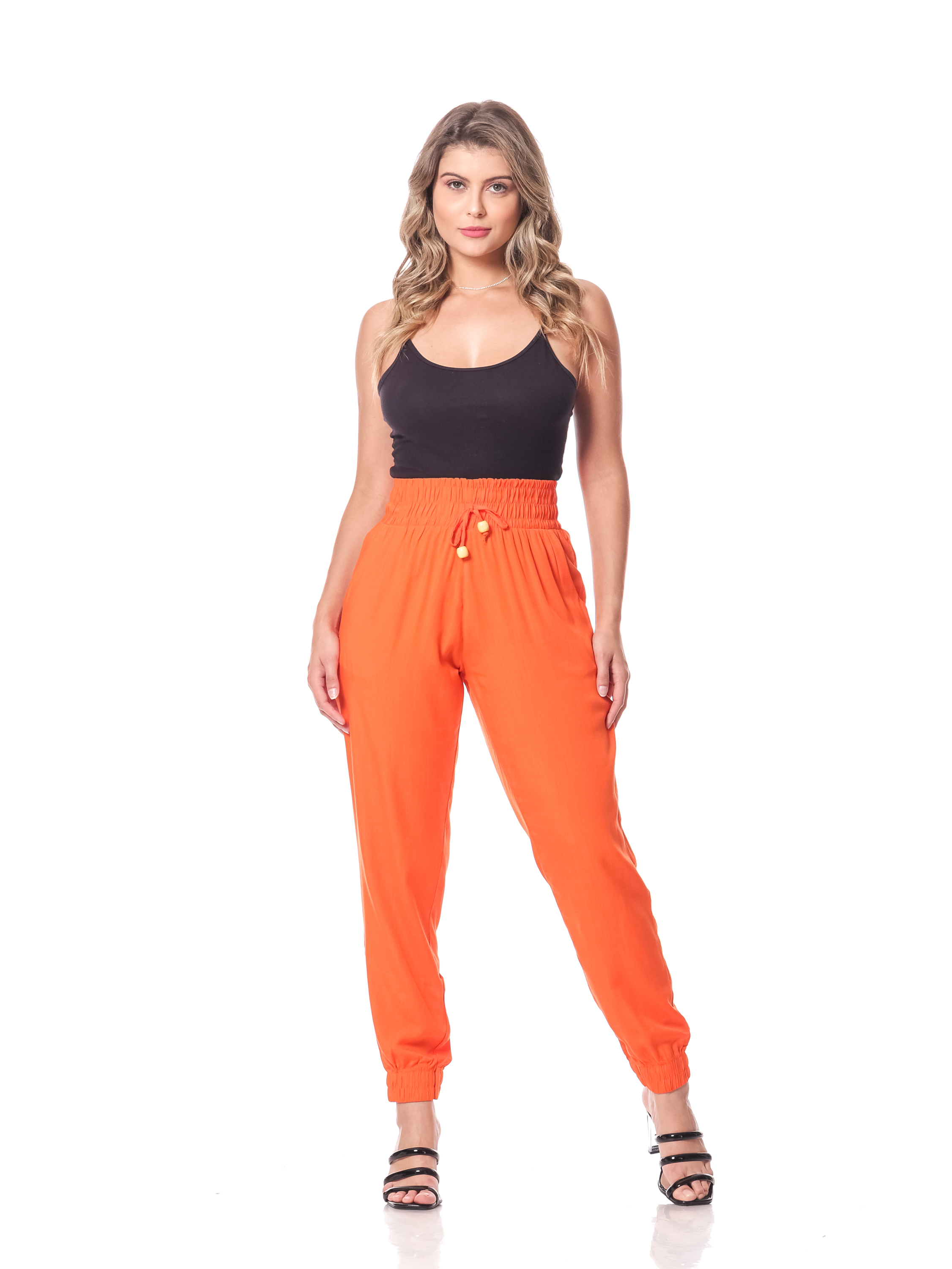 Calça 16091laranja ad Fem Jogger 16091