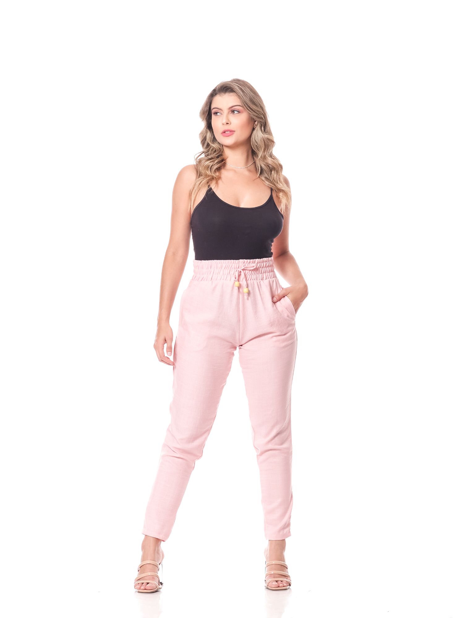 Calça 16101rosaclaro ad Fem Jogger 16101