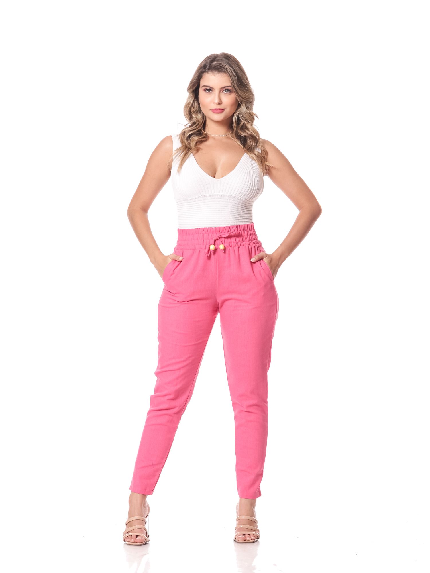 Calça 16106rosa ad Fem Jogger 16106