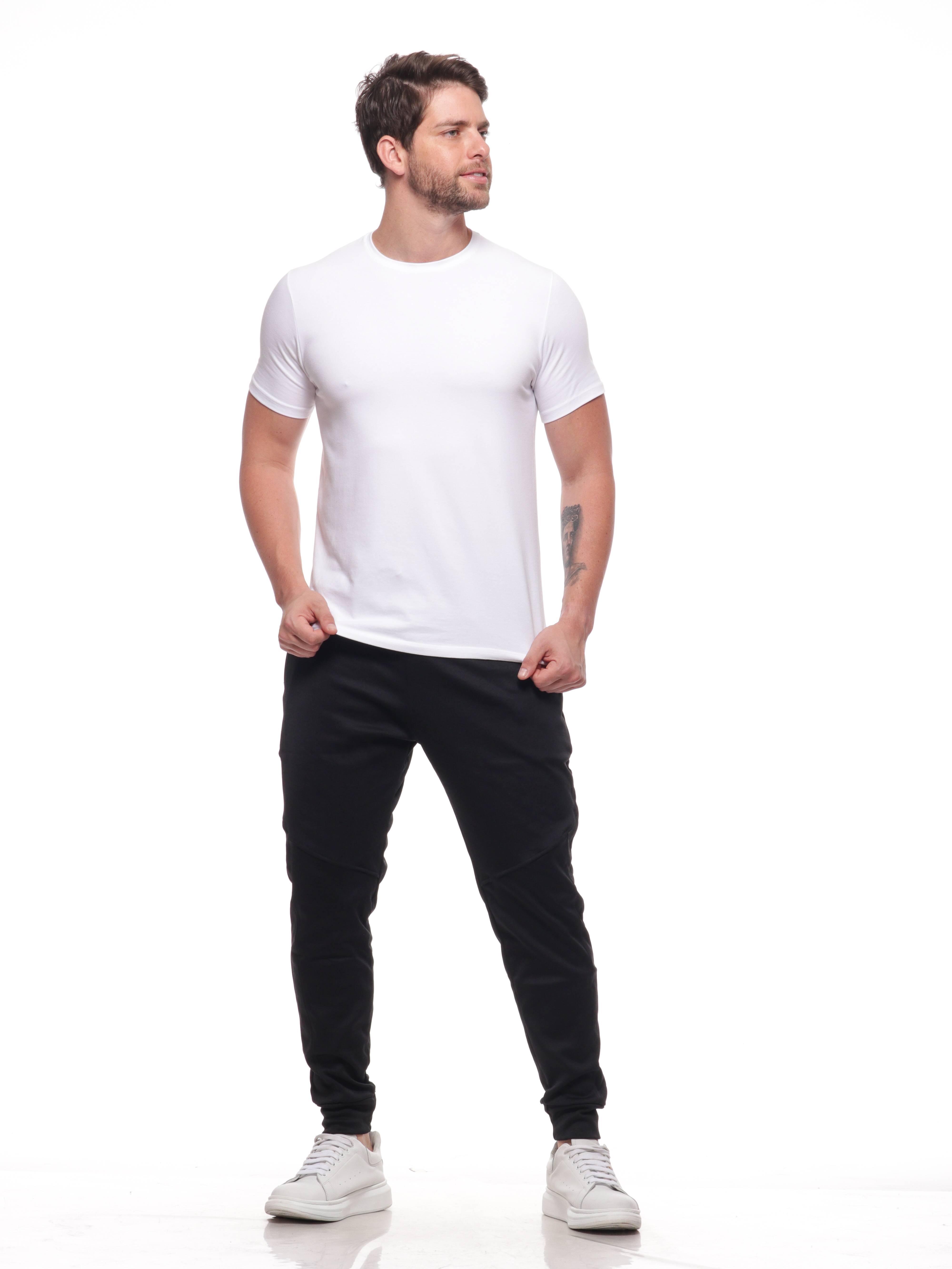 Calça Adulto 16133 Masculina Jogger Preta 16133