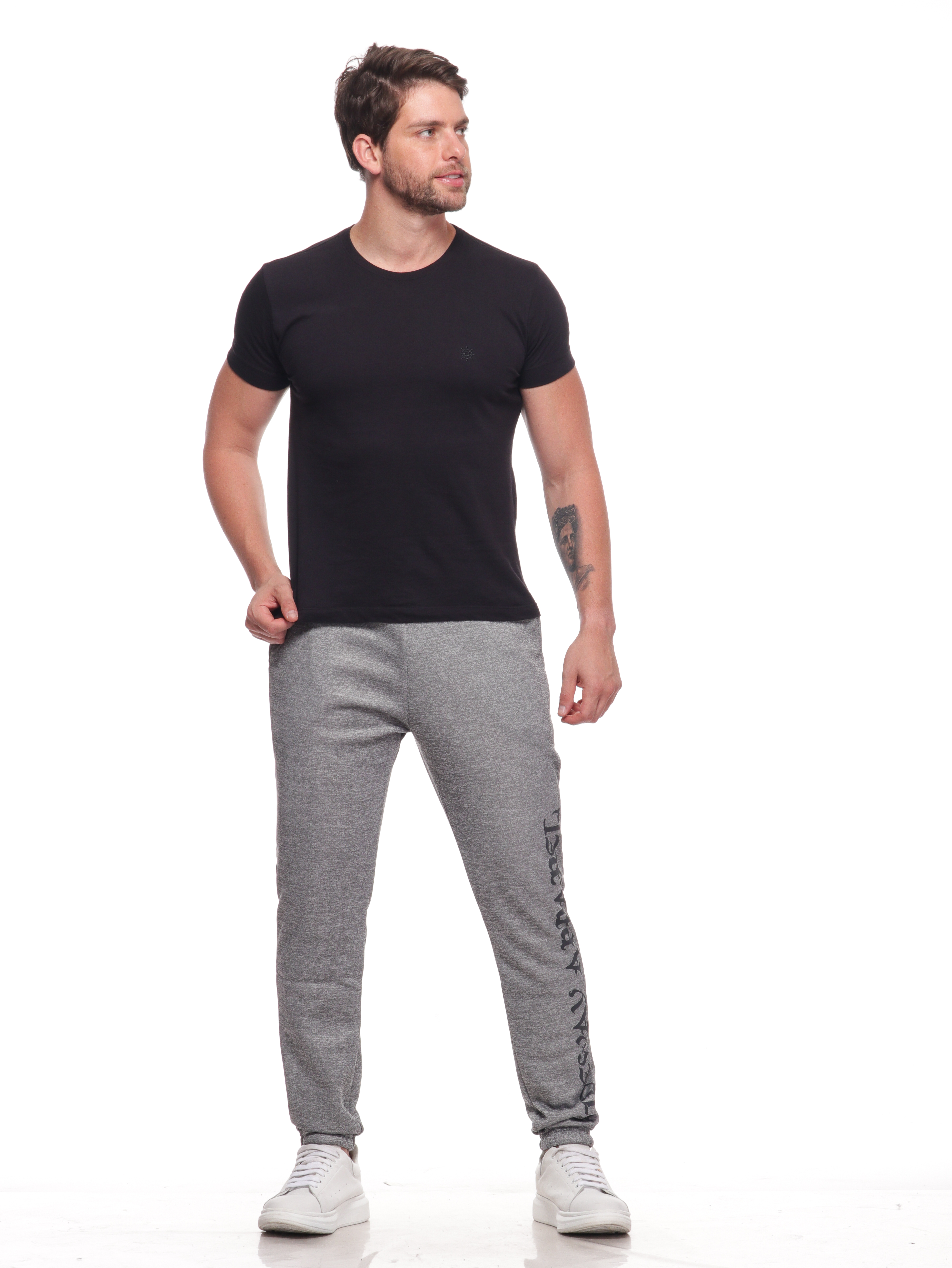 Calça Adulto 16135 Masculina Jogger Sport Mescla 16135