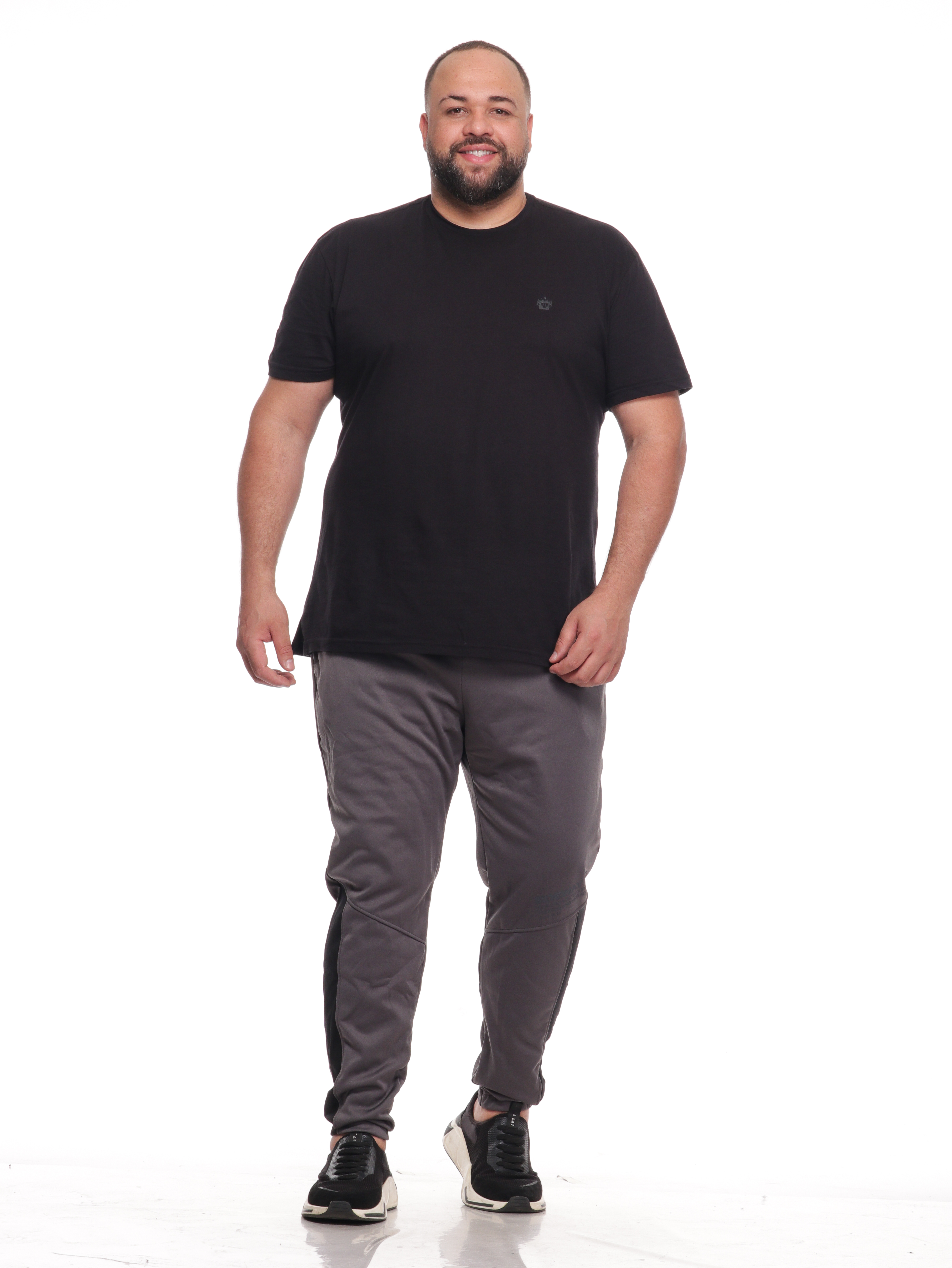 Calça Adulto 16137 Masculina Plus Size Chumbo 16137