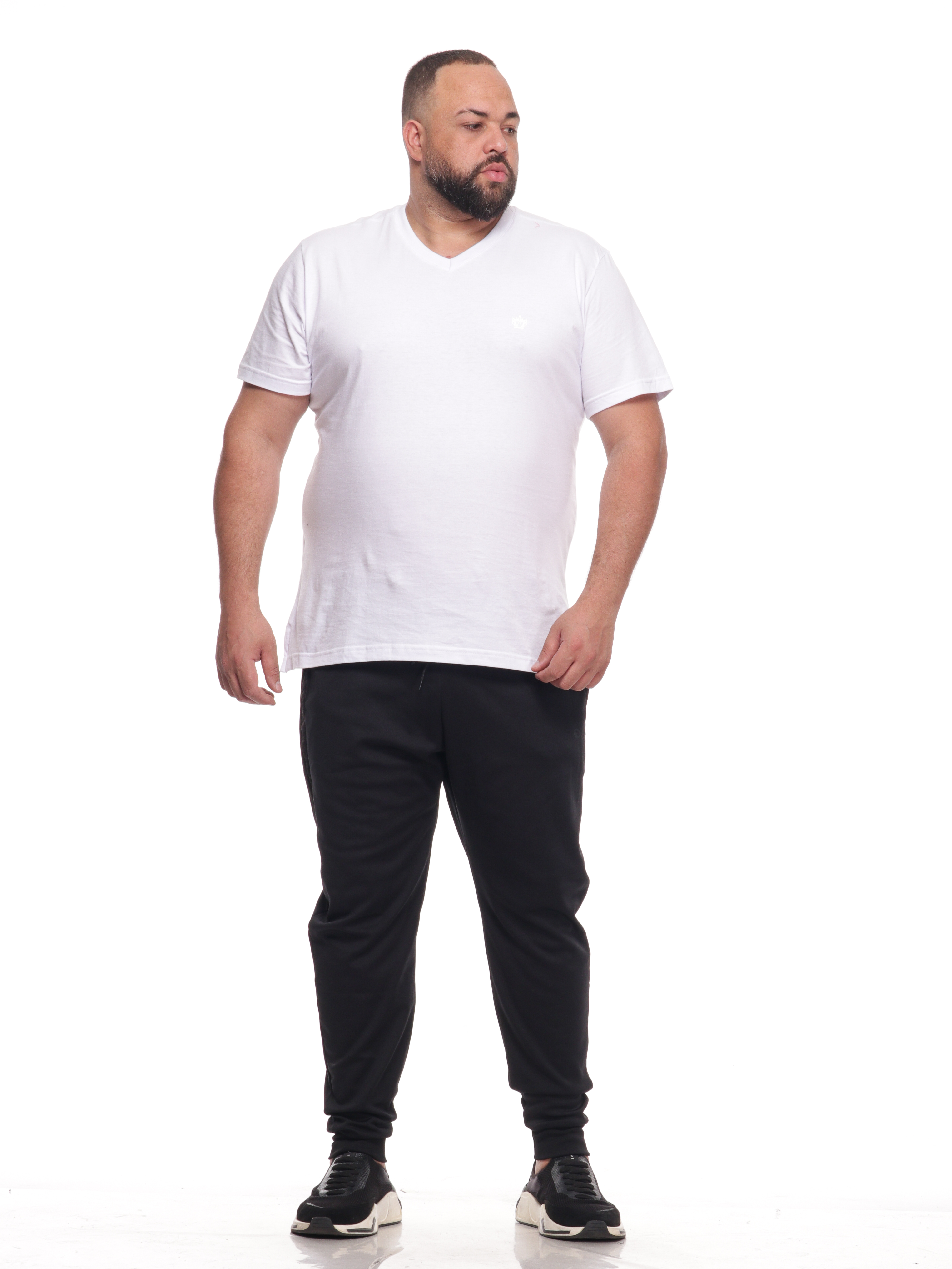 Calça Adulto 16138 Masculina Plus Size Preto 16138