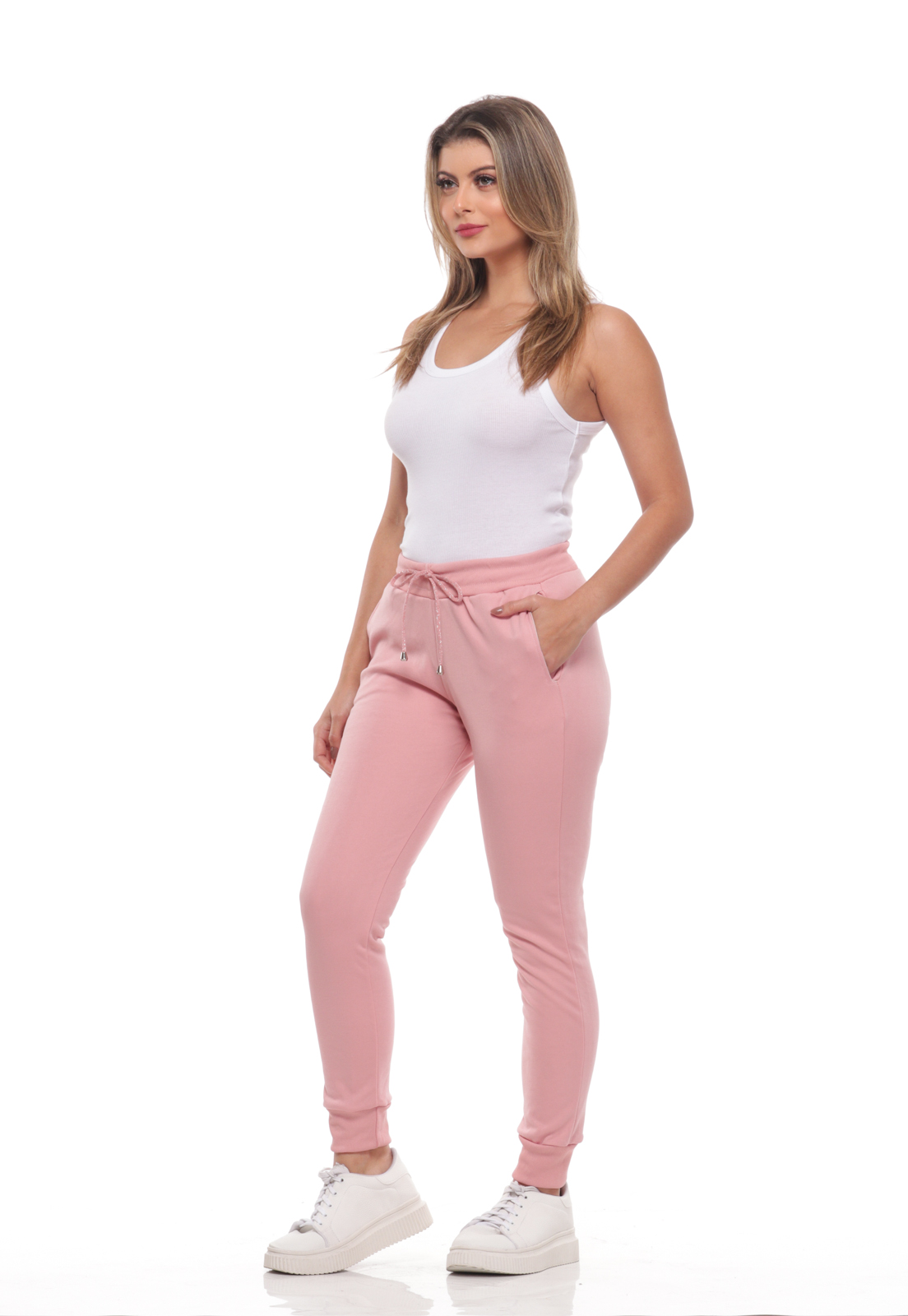 Calça 16131rosaclaro ad Fem Jogger 16131