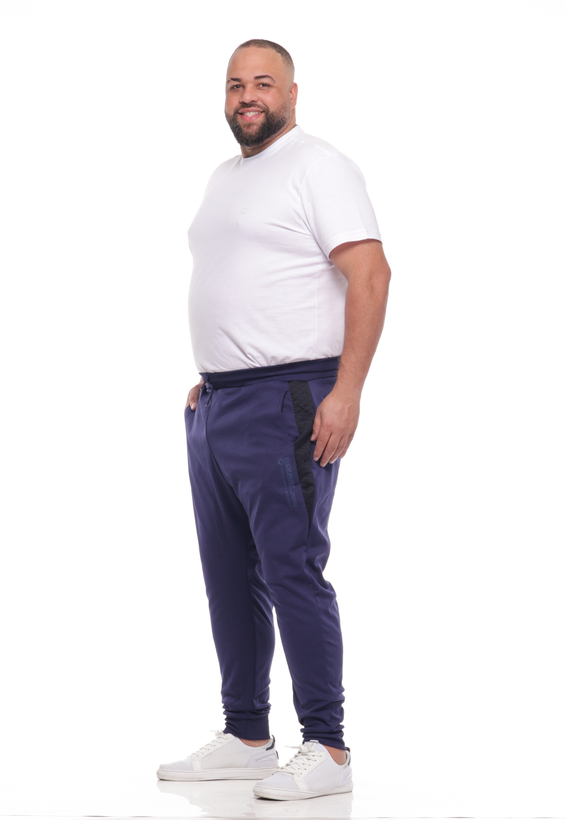 Calça Adulto 16138 Masculina Plus Size Marinho 16138