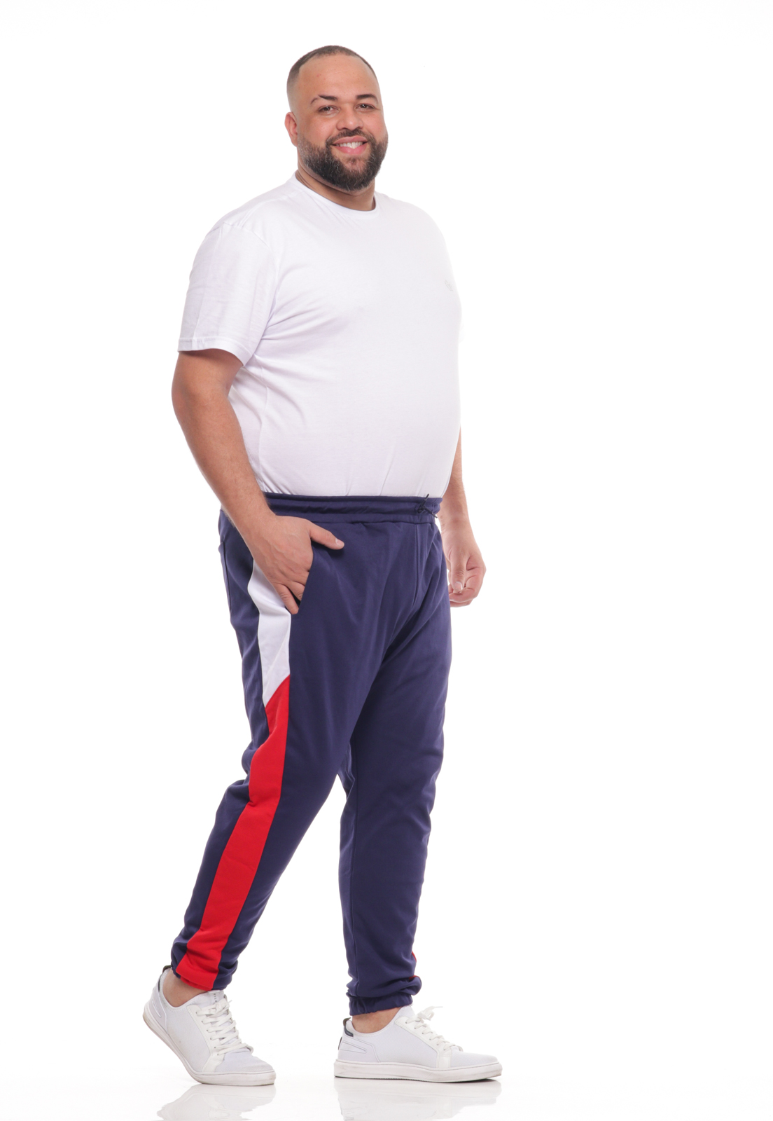 Calça Adulto 16136 Masculina Plus Size Marinho 16136