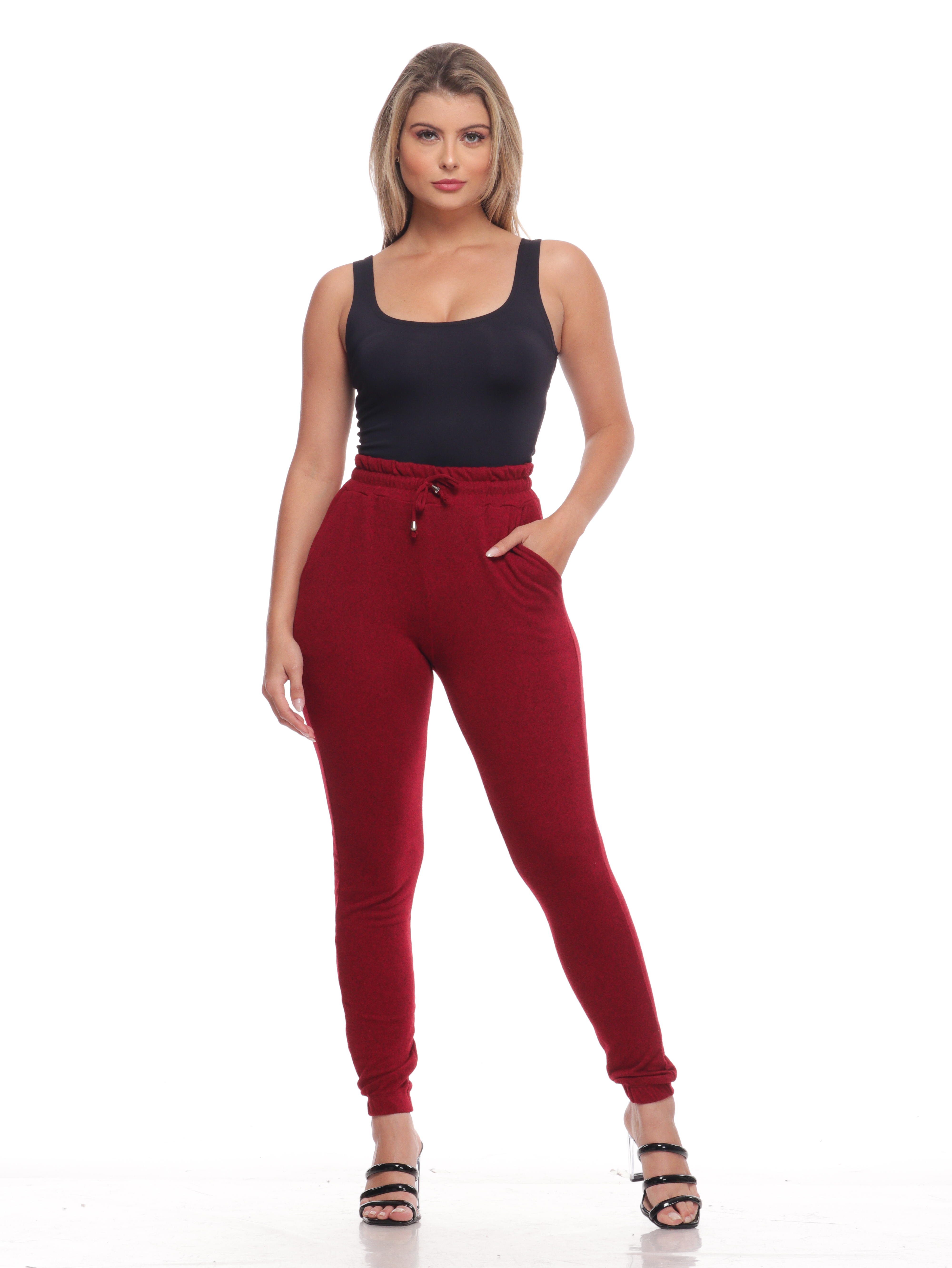 Calça 16129vinho ad Fem Jogger 16129