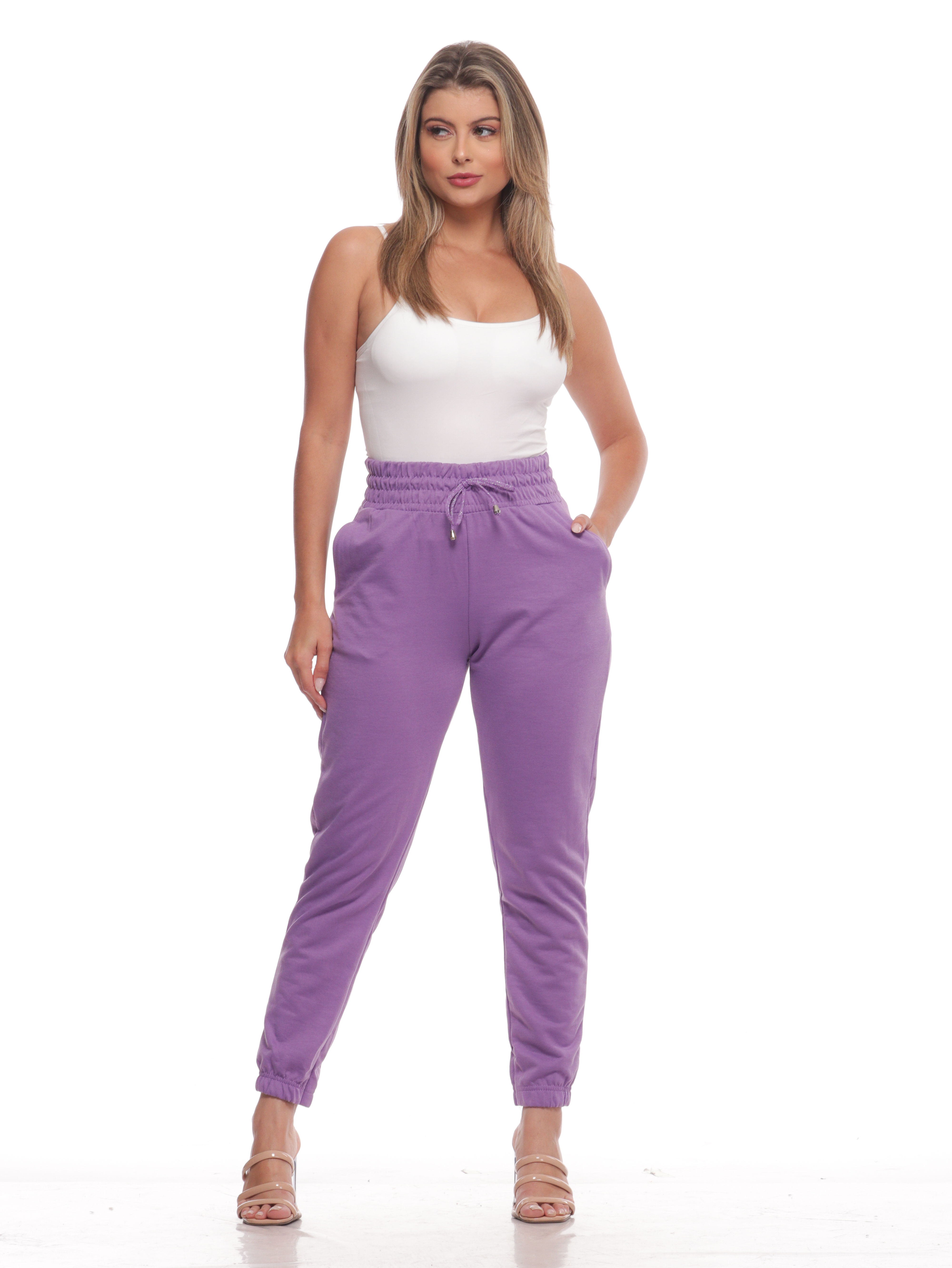 Calça 16128roxo ad Fem Jogger 16128