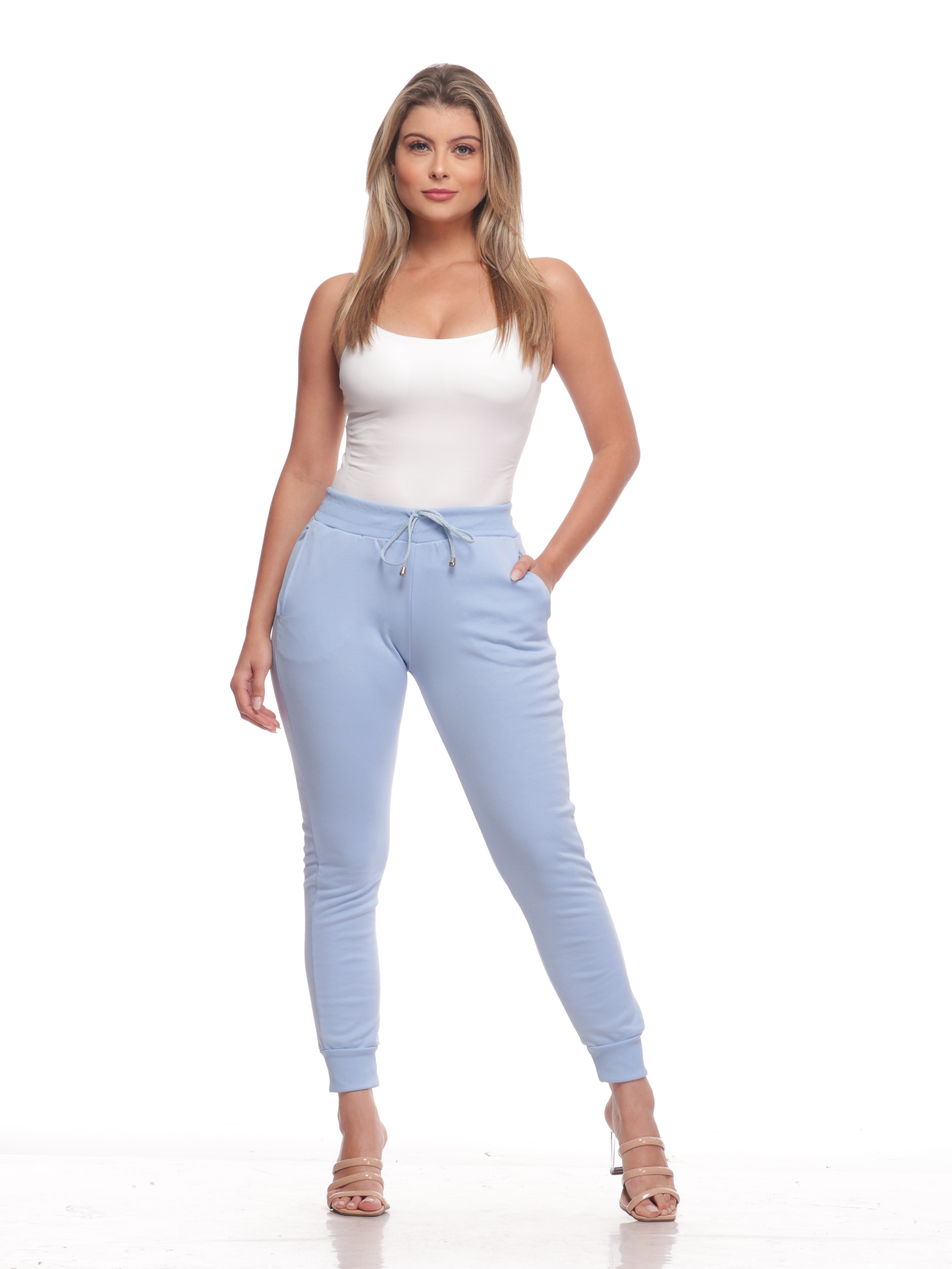 Calça 16131azulclaro ad Fem Jogger 16131