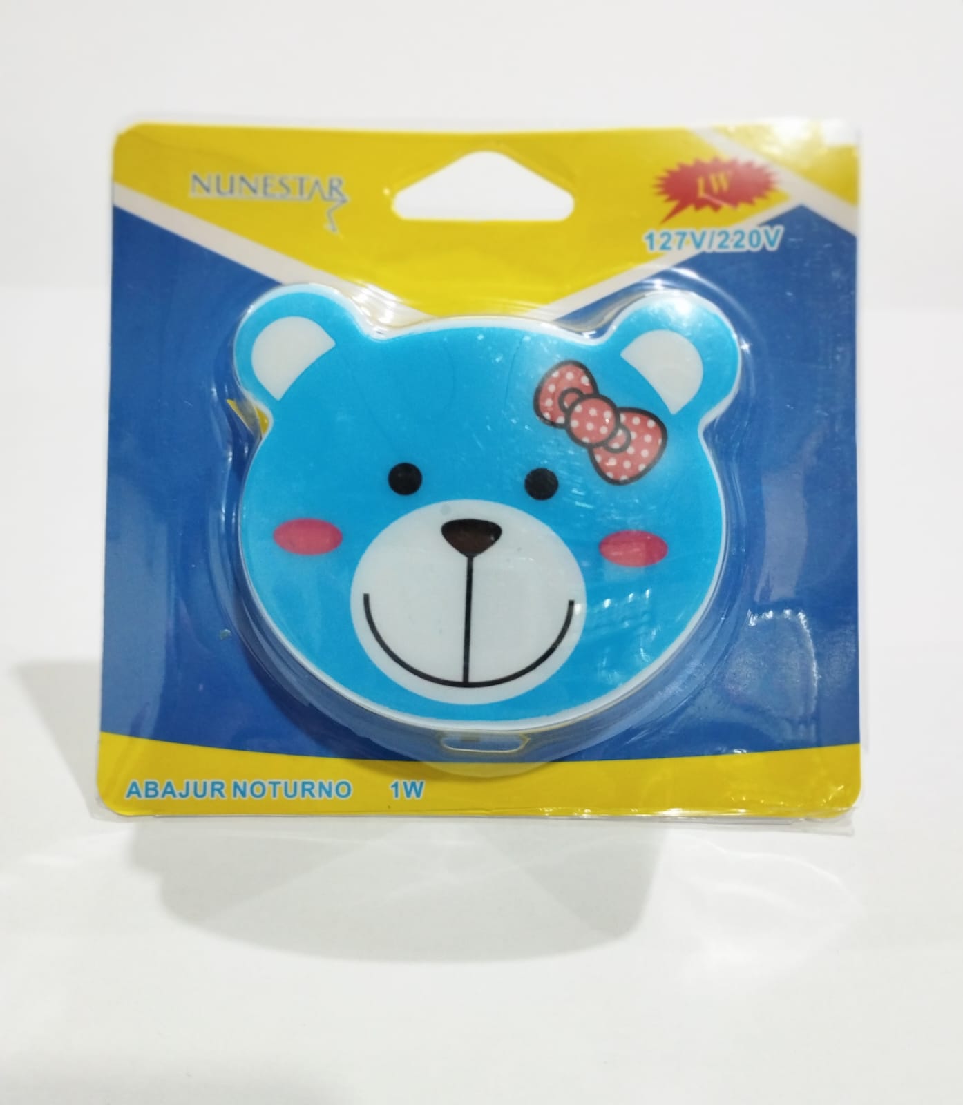 Abajur Noturno 35007ursoazul Tomada Urso Azul 35007