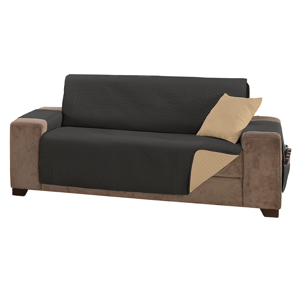 Protetor 62011kaquipreto de Sofa Impermeavel 3 Lugares King 62011